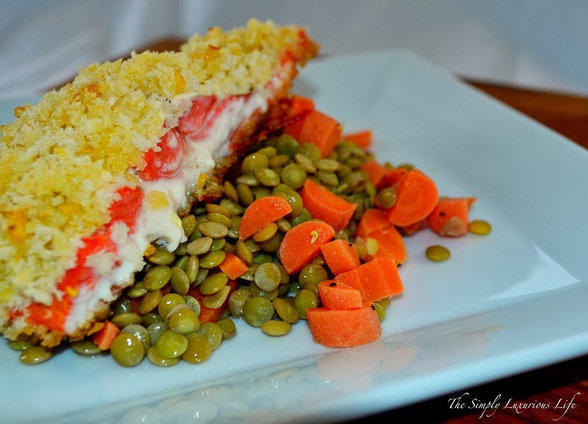 Panko Salmon & French Lentils