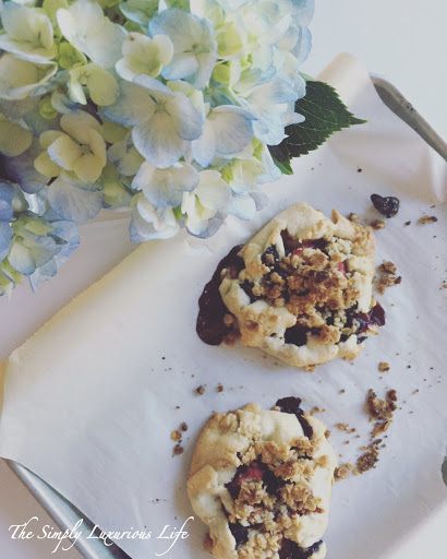 A New Summer Dessert – Blueberry & Rhubarb Galette