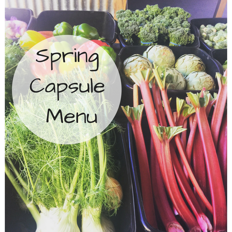TSLL Spring Capsule Menu