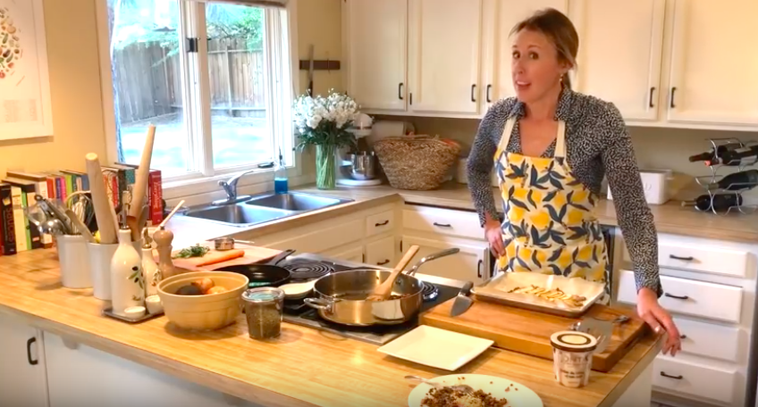 Weeknight Meal: Salmon with French Lentils & a Rustic Apple Tart