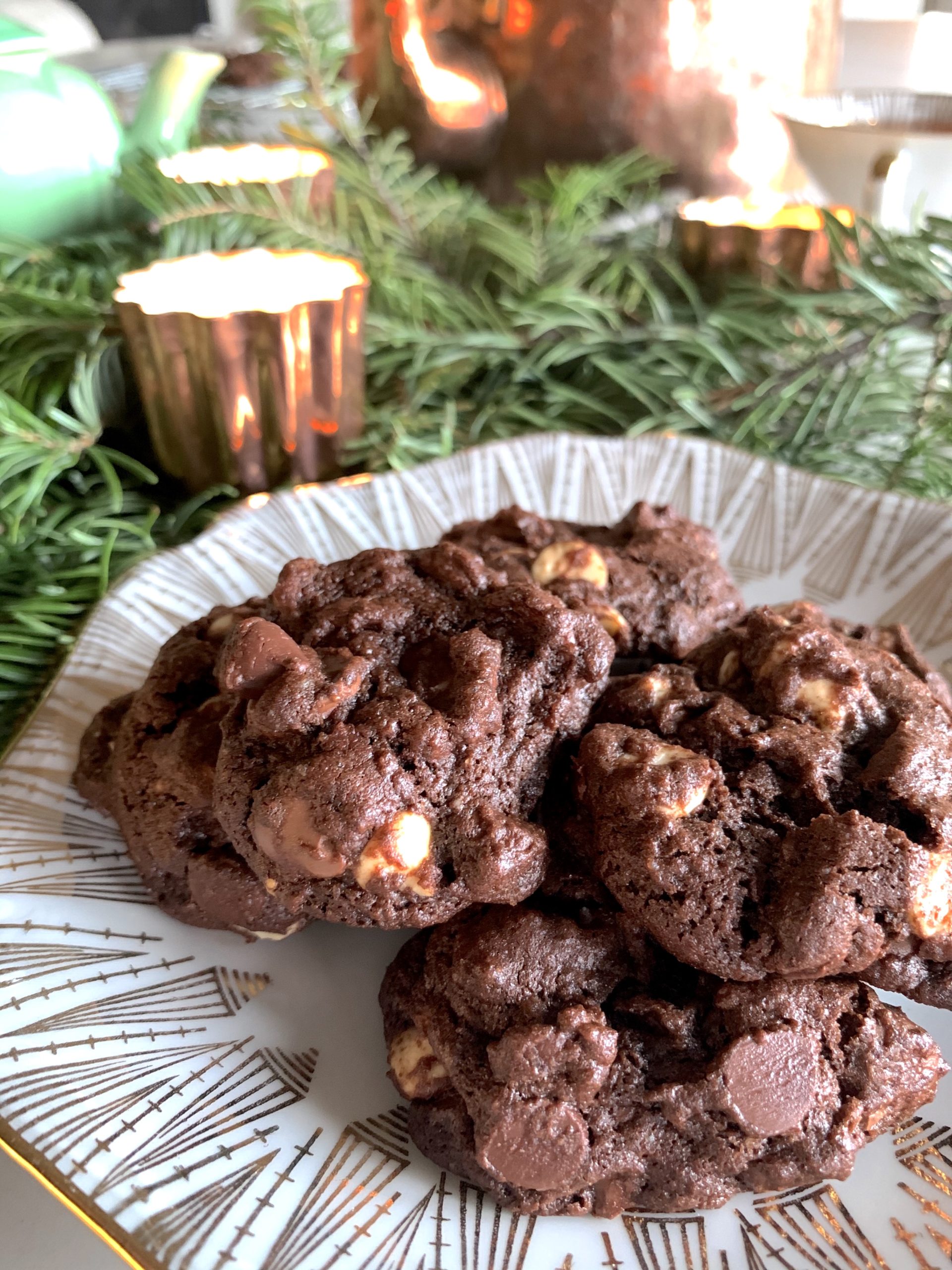 One Cookie Is All You’ll Need: Quadruple Chocolate Cookies with All the Chips