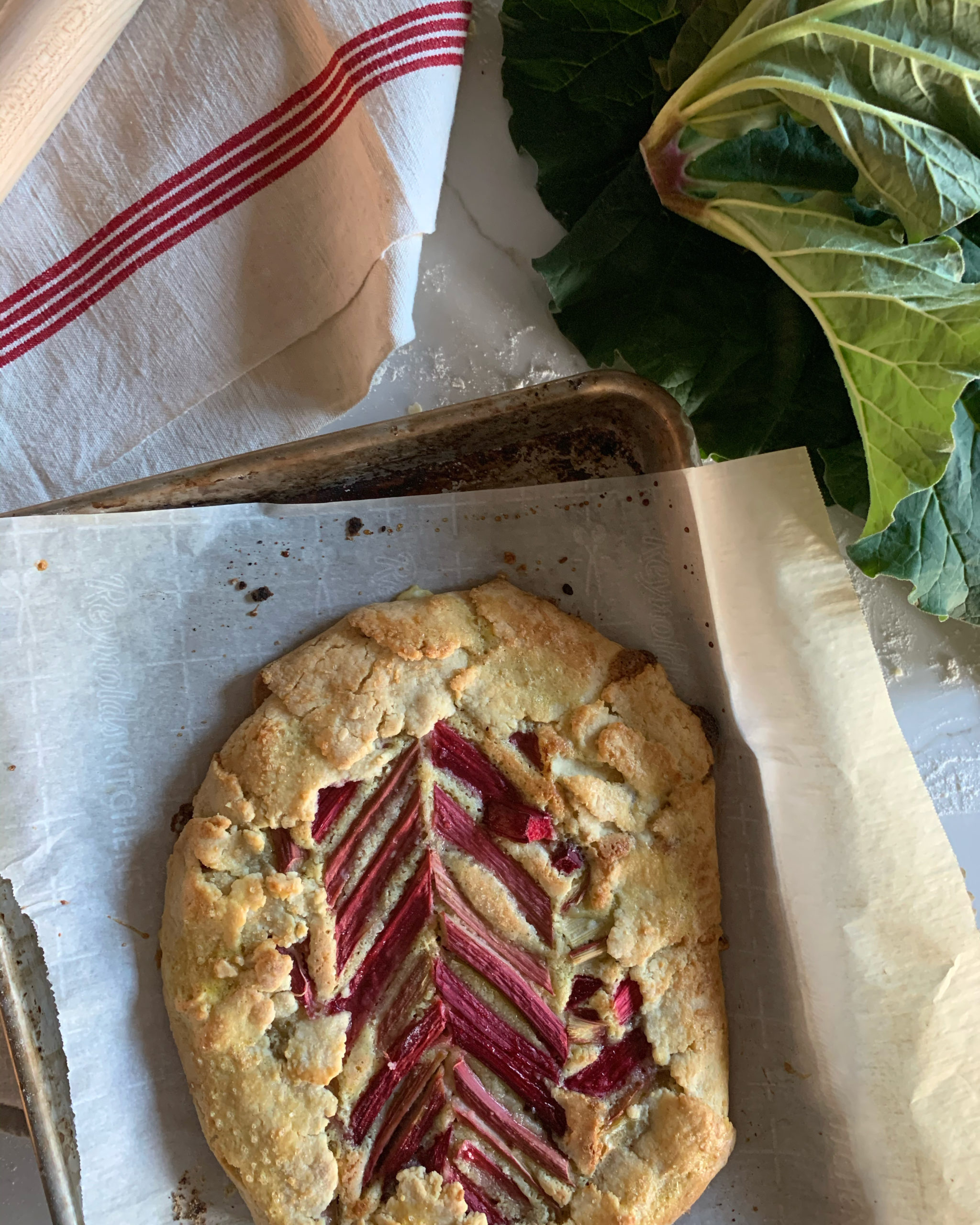 Rustic Frangipane Rhubarb Tart
