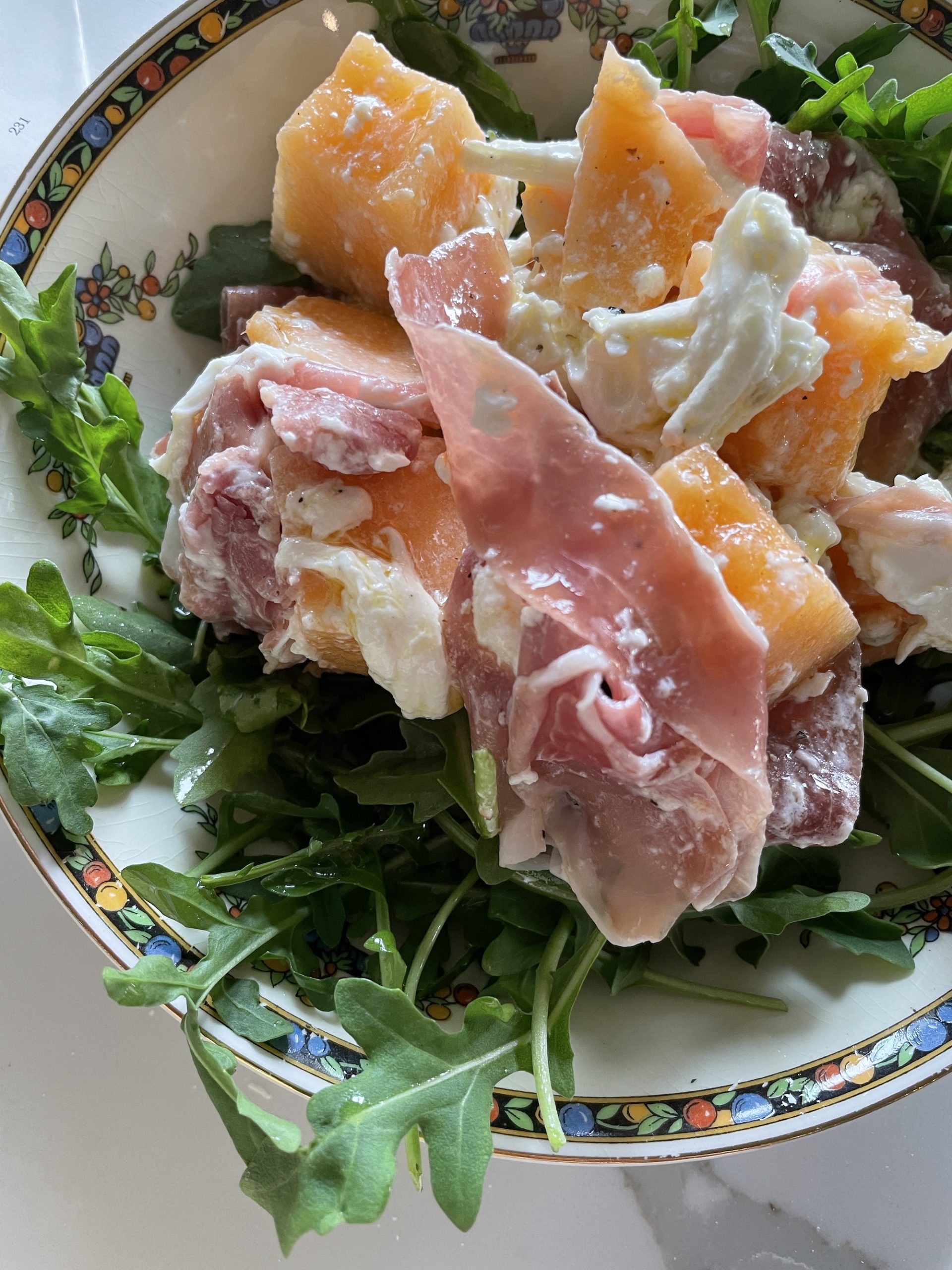 Cantaloupe, Prosciutto & Burrata Salad
