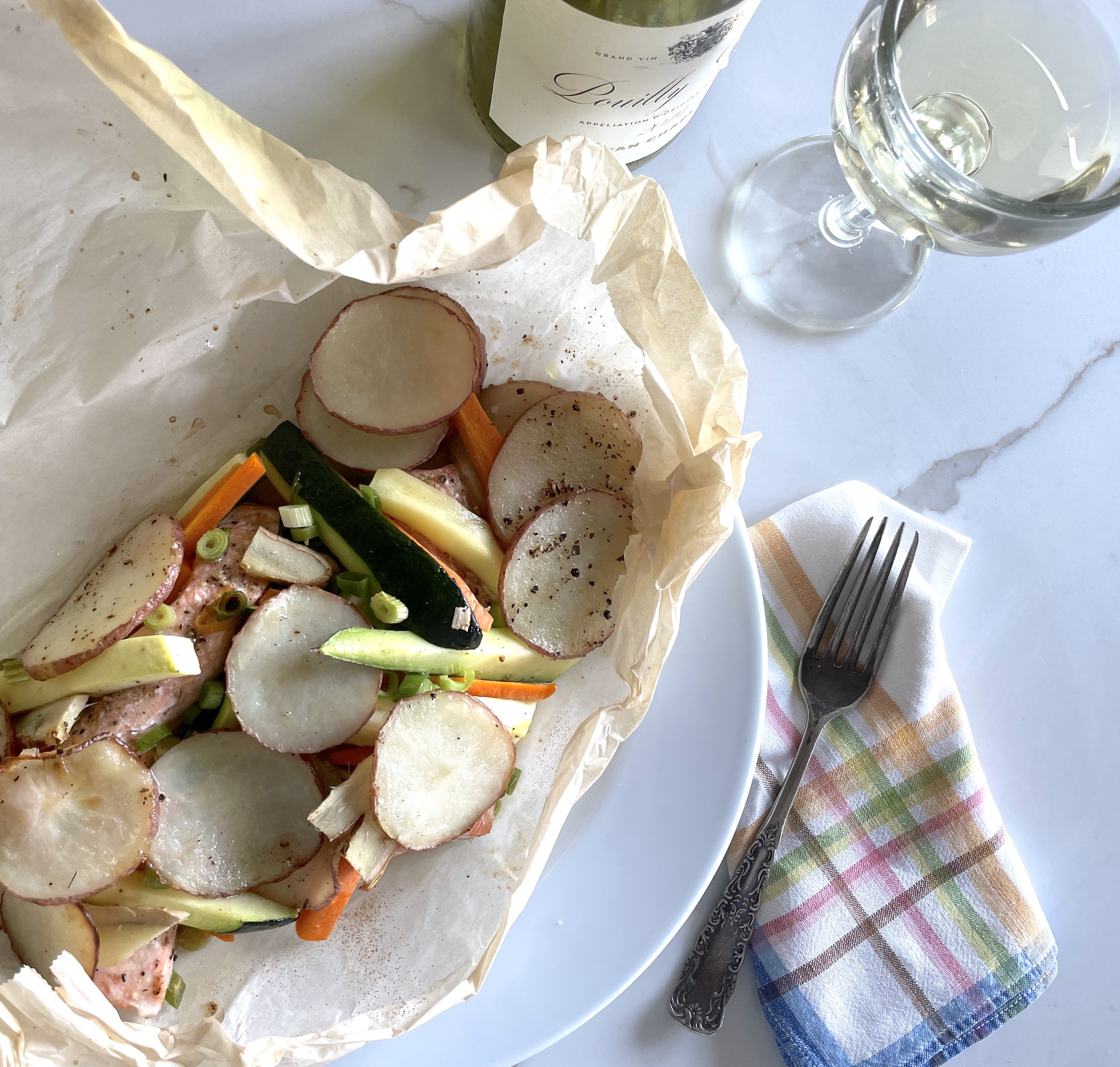 Fillet en Papillote Avec Légumes