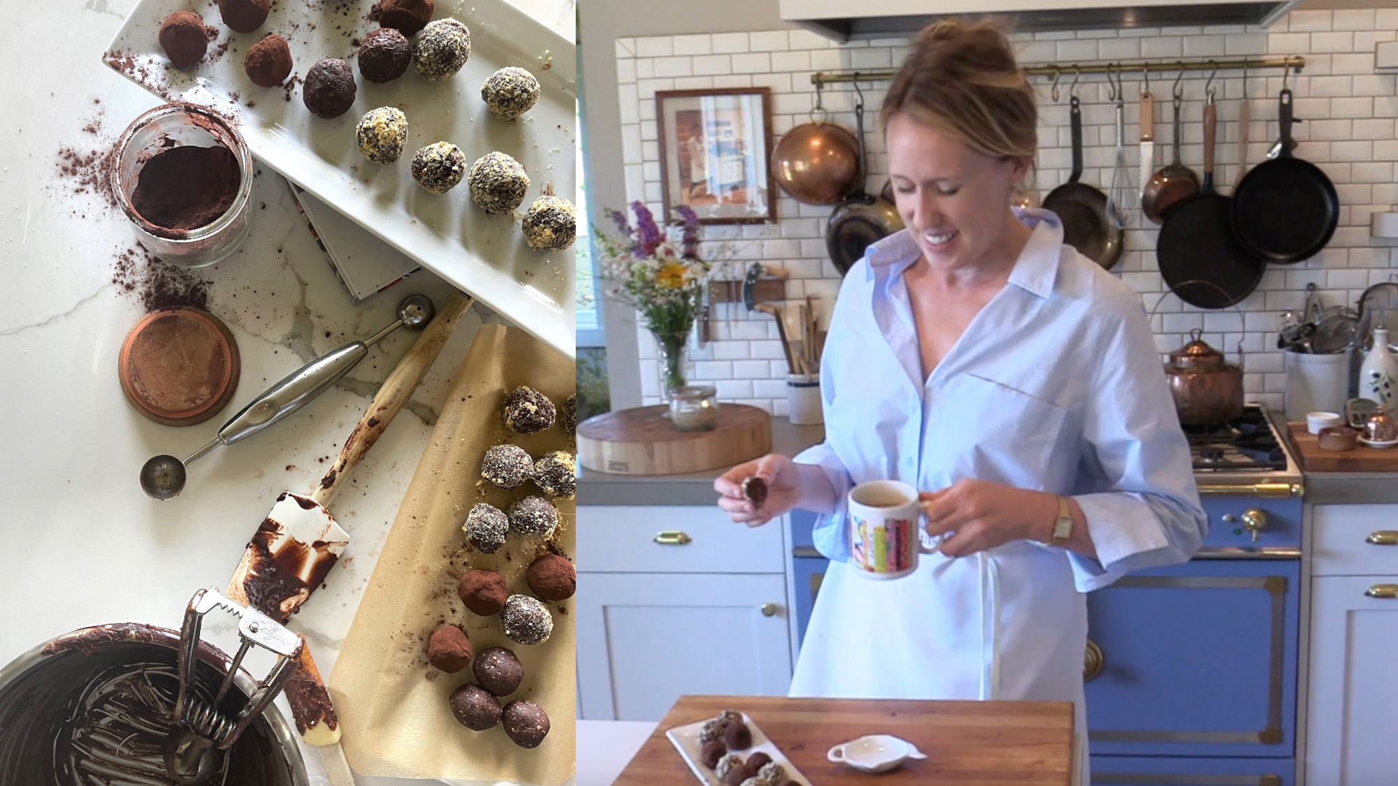Hazelnut Praline Dark Chocolate Truffles