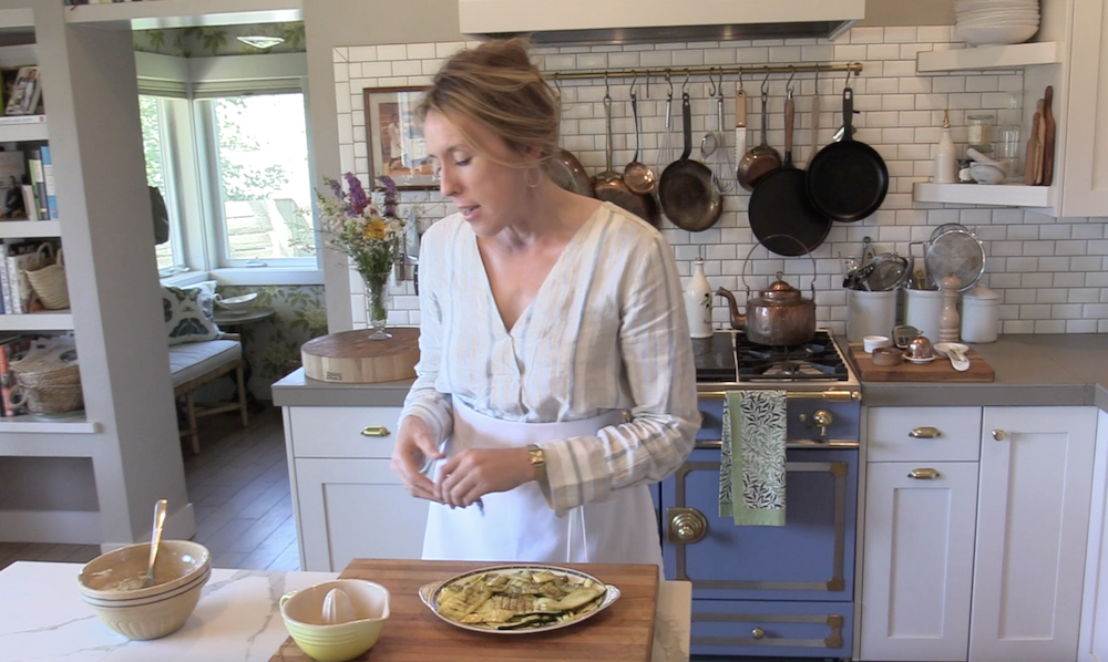 Grilled Courgettes with Dill, Mint, Yogurt and Chèvre (season 5, episode 1)