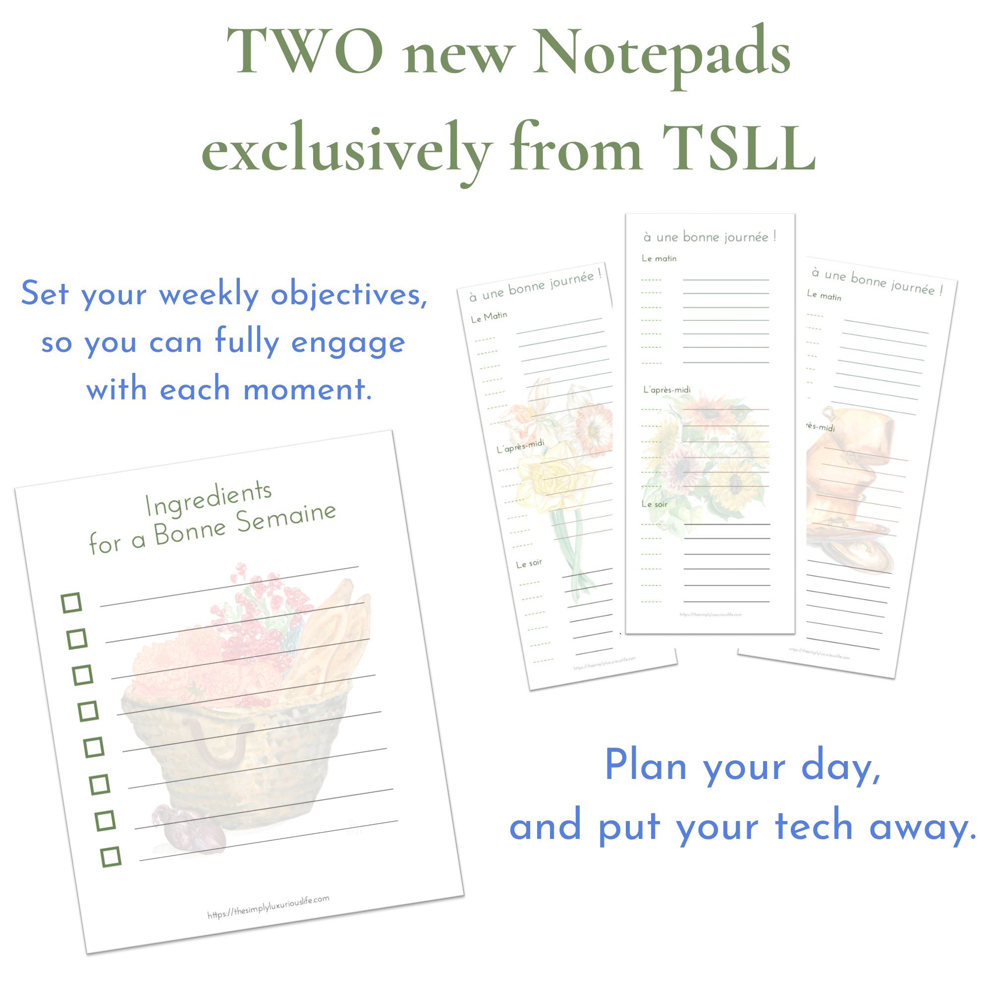 How I Use Planners and Notepads in my Everyday Routine & TWO New French-Inspired Notepads Now Available Each Year during French Week!