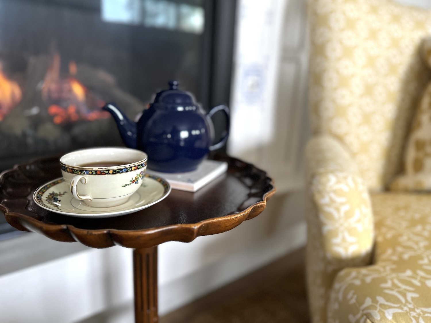 A British-inspired Fireplace Snug, Remodeled & Cozy
